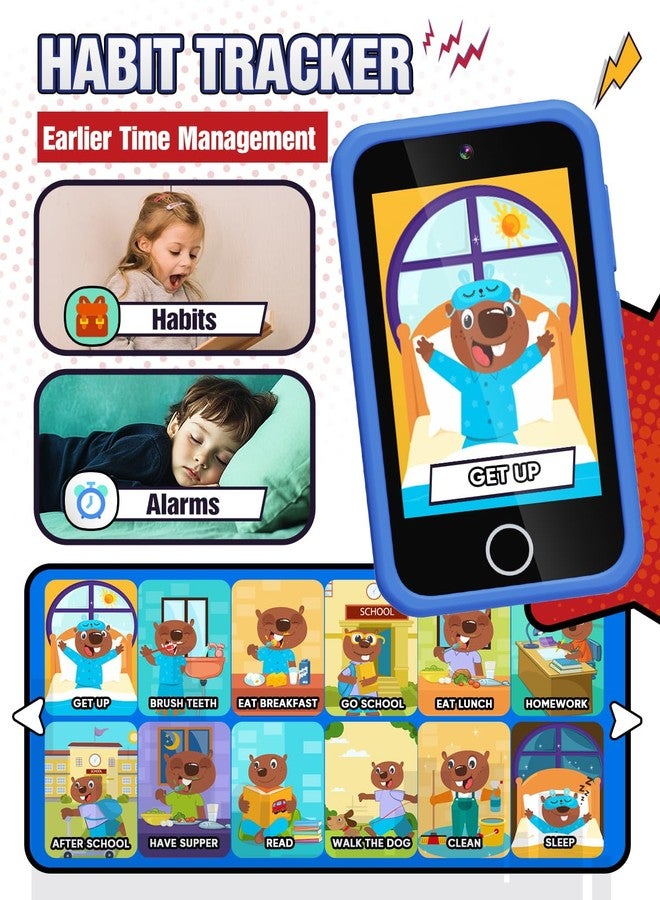 Lizzbey Kids Smart Phone, Spider Toys Phone for Boys 3 4 5 6 7 8 Years Old, Dual Camera, 3.5'' Touchscreen Kid Phones, Educational Toy for Toddler Kids Christmas Birthday Gifts, ABC Learning, Habit Tracker - Image 5
